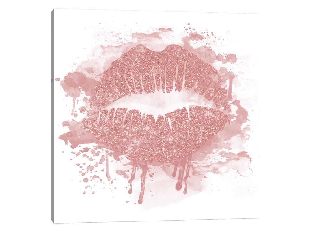 Lips of Urban Art: Graffiti Style Red Lipstick Drip Poster for