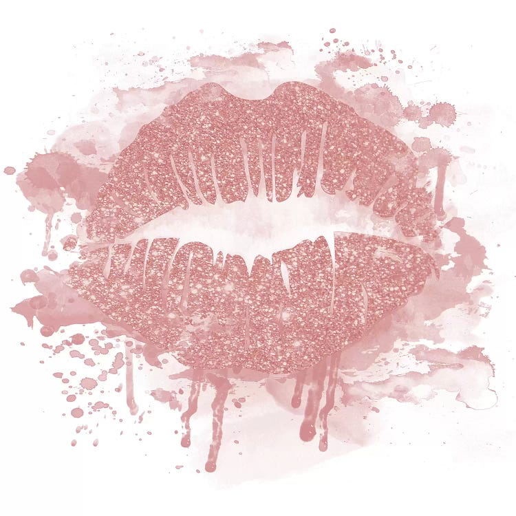 Rose Gold Lips by Natalie Carpentieri wall art