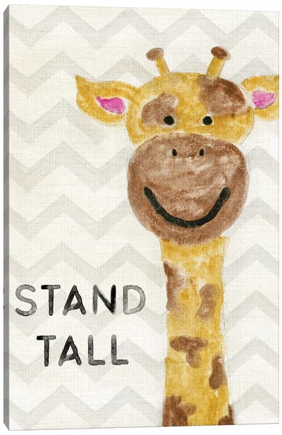 Safari Stand Tall Canvas Art Print - Giraffe Art