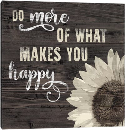 What Makes You Happy Canvas Art Print - Natalie Carpentieri