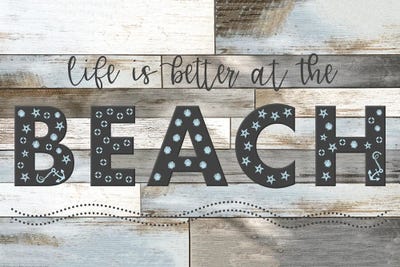 Better at the Beach by Natalie Carpentieri framed canvas print