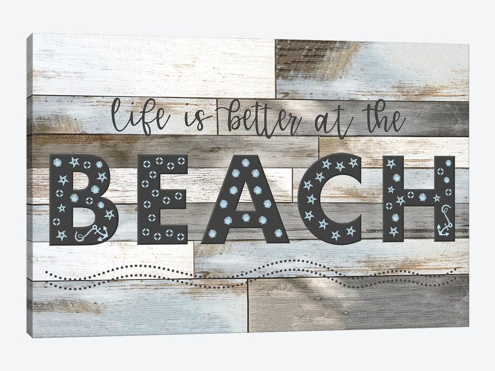 Better at the Beach by Natalie Carpentieri 1-piece Canvas Art