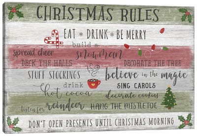 Christmas Rules Canvas Art Print