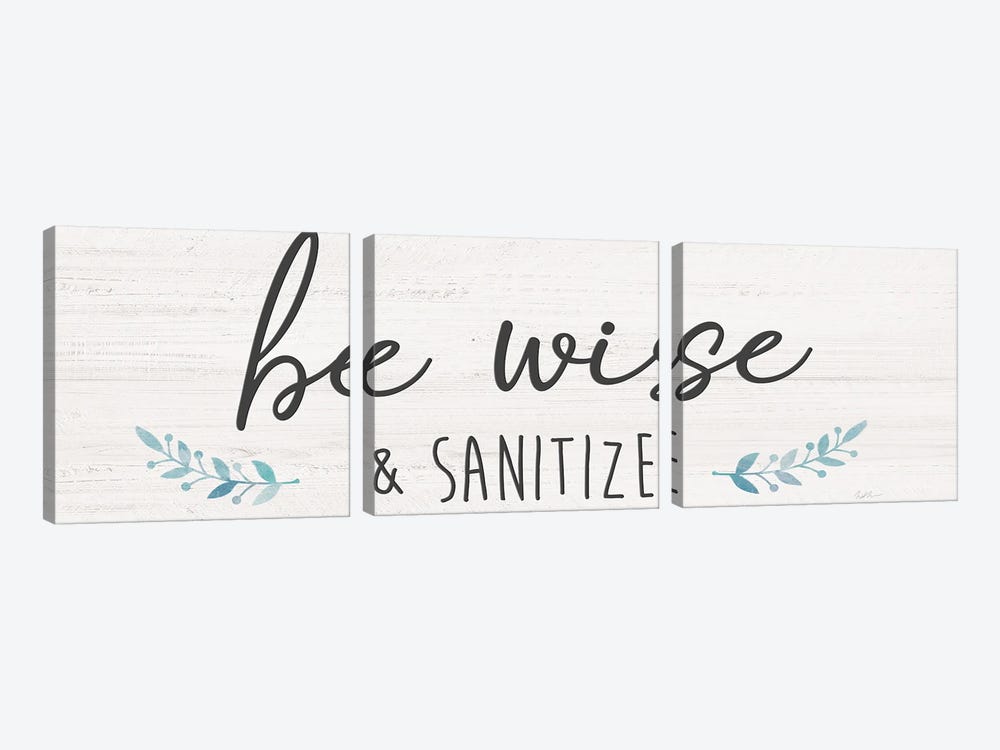 Be Wise & Sanitize by Natalie Carpentieri 3-piece Canvas Wall Art