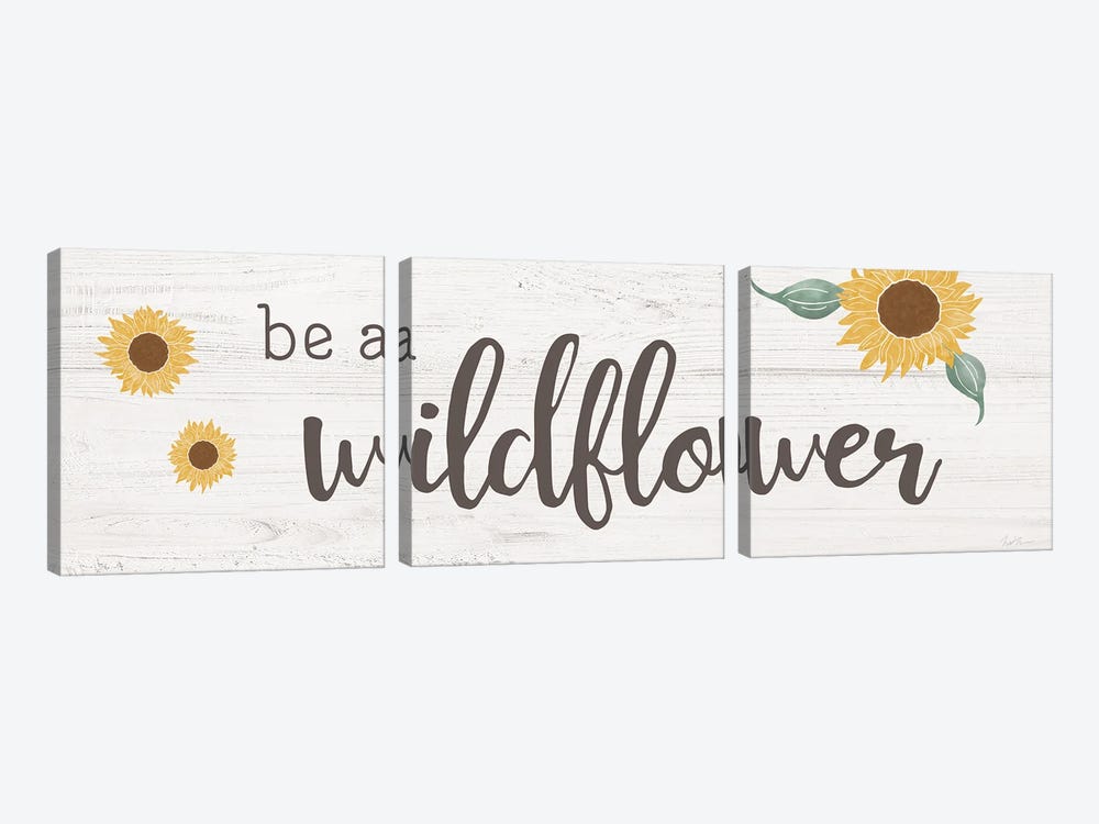 Be A Wildflower by Natalie Carpentieri 3-piece Canvas Wall Art