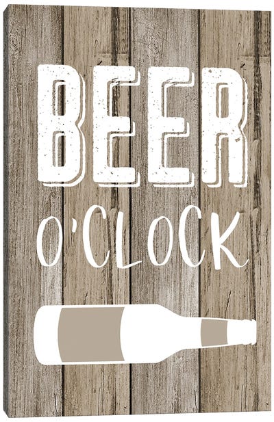 Beer O' Clock Canvas Art Print - Natalie Carpentieri