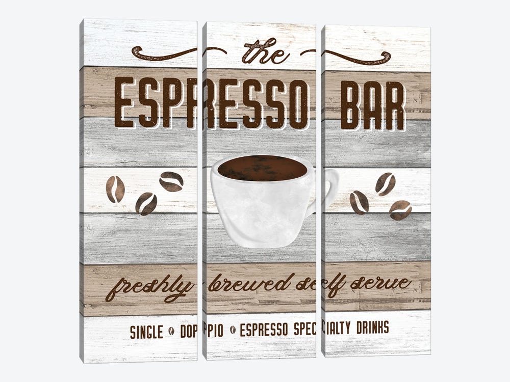 Espresso Bar by Natalie Carpentieri 3-piece Art Print