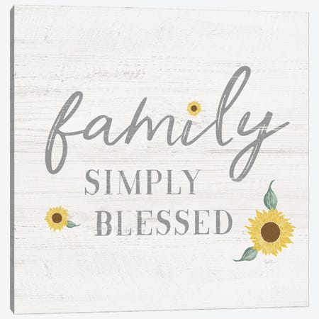 Family Simply Blessed Canvas Print #CRP214} by Natalie Carpentieri Canvas Art