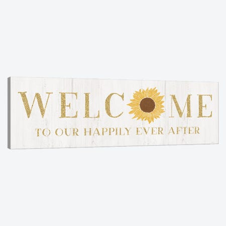 Welcome Happily Ever After Canvas Print #CRP247} by Natalie Carpentieri Art Print
