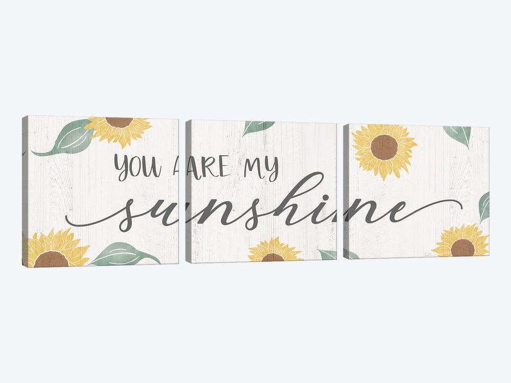 You Are My Sunshine by Natalie Carpentieri 3-piece Canvas Artwork