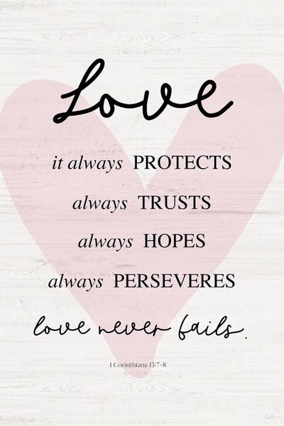 Bible Verses: Love Always Protects by Natalie Carpentieri