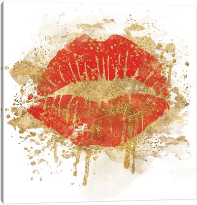 Red Kisses Canvas Art Print - Natalie Carpentieri