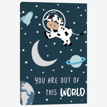 Cow in Space II Canvas Print #CRP285} by Natalie Carpentieri Canvas Print