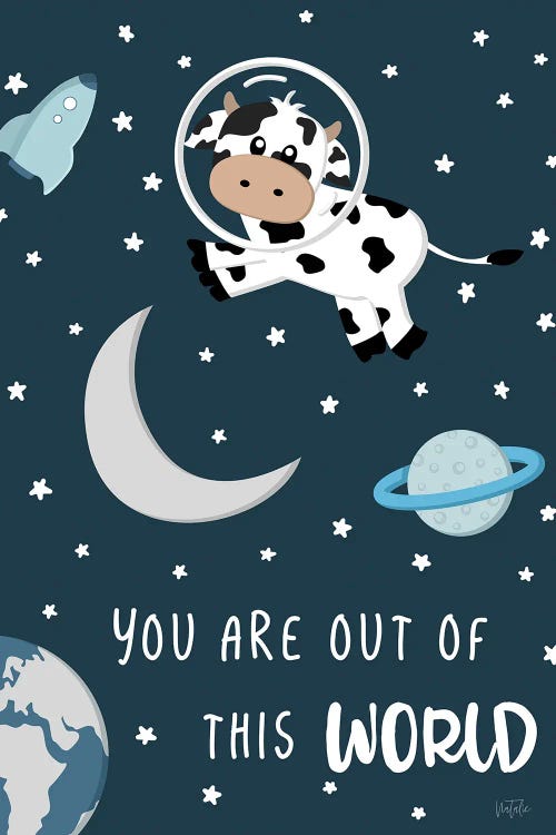 Cow in Space II by Natalie Carpentieri wall art