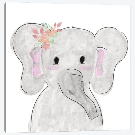 Cute Elephant Canvas Print #CRP286} by Natalie Carpentieri Art Print