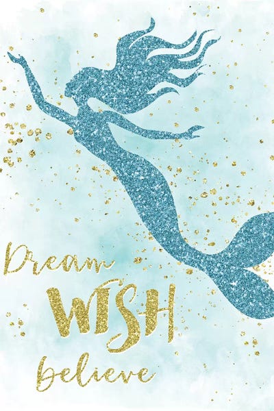 Kids Inspirational Art: Dream Wish Believe by Natalie Carpentieri
