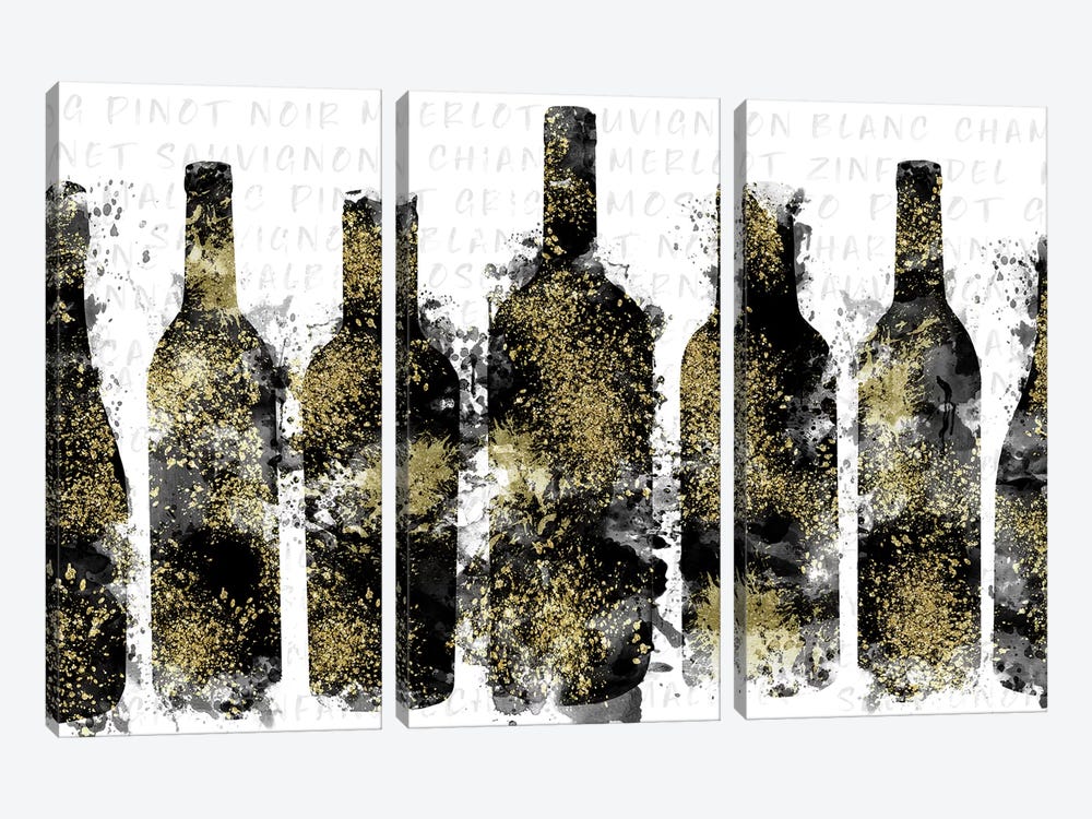 Wine Selection by Natalie Carpentieri 3-piece Canvas Art