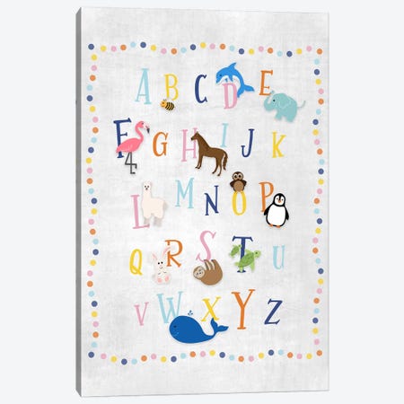 Animal Alphabet Canvas Print #CRP74} by Natalie Carpentieri Canvas Print