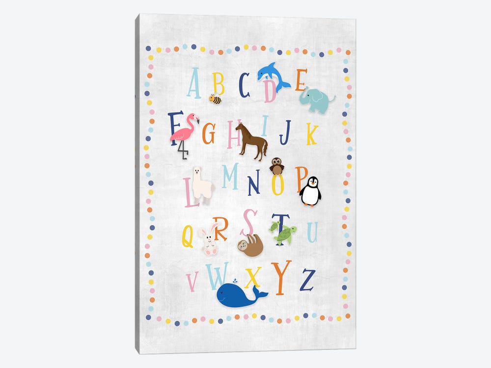 Animal Alphabet by Natalie Carpentieri 1-piece Canvas Print