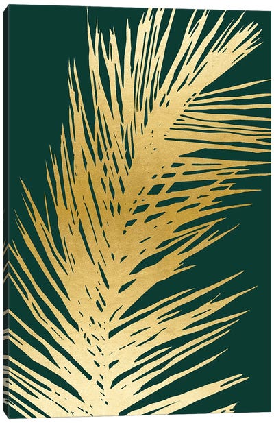 Emerald Palm II Canvas Art Print - Green with Envy