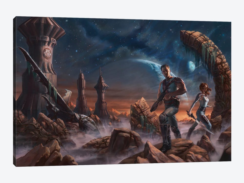 A Soldier of Poloda: Further Adventures Beyond the Farthest Star™ by Chris Peuler 1-piece Canvas Art