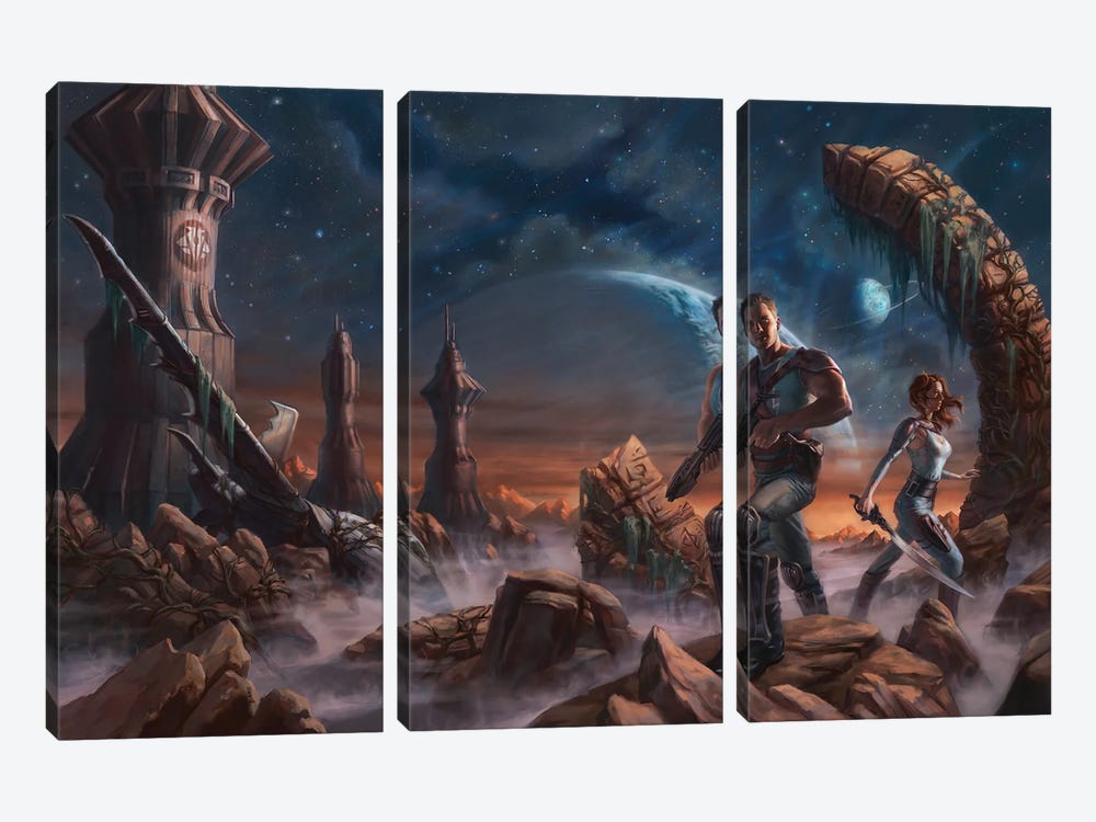 A Soldier of Poloda: Further Adventures Beyond the Farthest Star™ by Chris Peuler 3-piece Canvas Artwork
