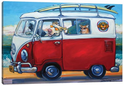 Sunglass Mutt Canvas Art Print - Volkswagen