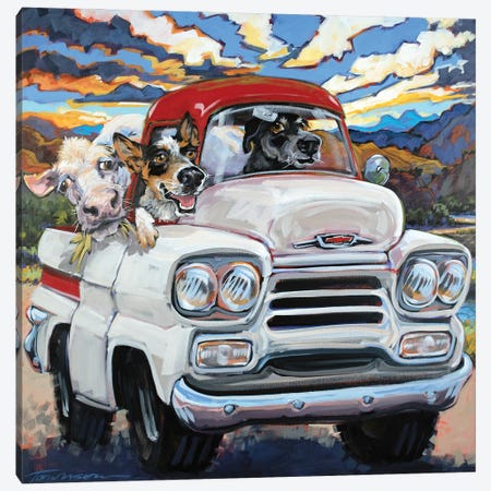 Cattle Drive Canvas Print #CRT18} by CR Townsend Canvas Art