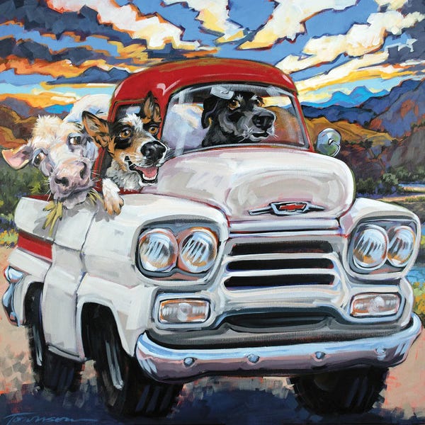 Automobiles: Cattle Drive by CR Townsend