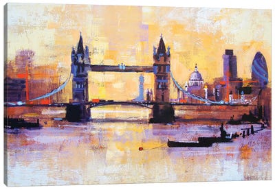 Colours Of London Canvas Art Print - Tower Bridge