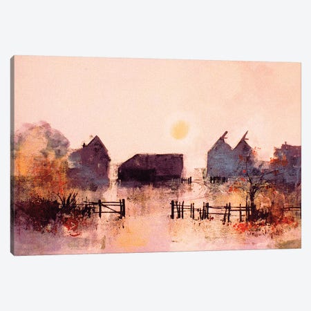 Early Morning Farm Canvas Print #CRU19} by Colin Ruffell Canvas Print
