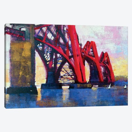 Edinburgh Forth Bridge Canvas Print #CRU22} by Colin Ruffell Canvas Artwork
