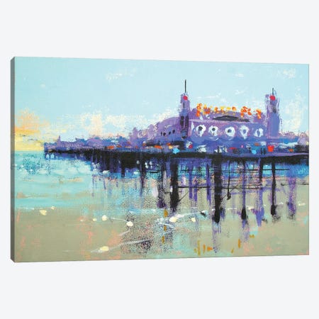 Let's Play On Palace Pier Canvas Print #CRU36} by Colin Ruffell Canvas Artwork