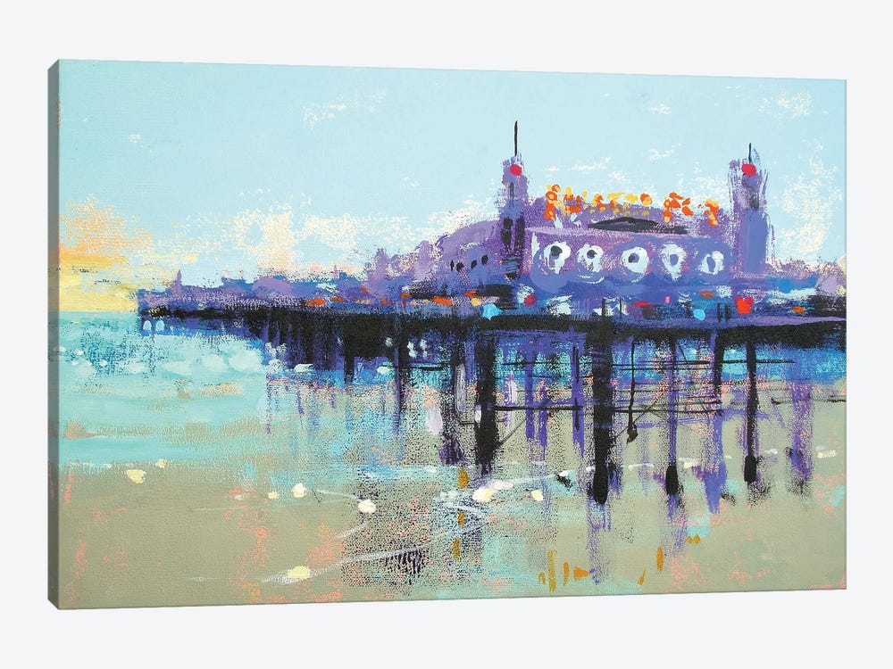 Let's Play On Palace Pier by Colin Ruffell 1-piece Canvas Art Print