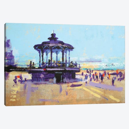 Let's Play On The Bandstand Canvas Print #CRU37} by Colin Ruffell Canvas Wall Art