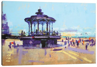 Let's Play On The Bandstand Canvas Art Print - Column Art