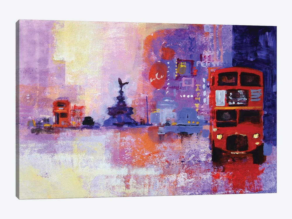 London Bus by Colin Ruffell 1-piece Canvas Art