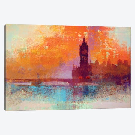 Big Ben Sunset Canvas Print #CRU3} by Colin Ruffell Canvas Print