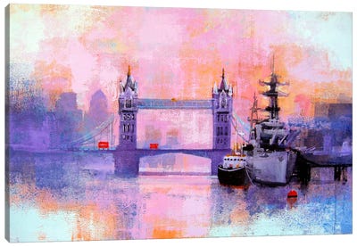 London Tower Bridge Canvas Art Print - Colin Ruffell