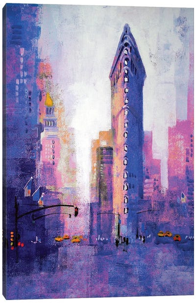 Manhattan Flatiron Canvas Art Print - Colin Ruffell