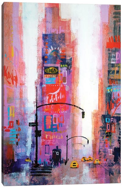 Manhattan Times Square Canvas Art Print - Colin Ruffell