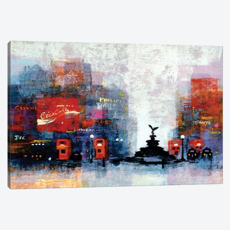 Piccadilly Circus Canvas Print #CRU63} by Colin Ruffell Canvas Wall Art