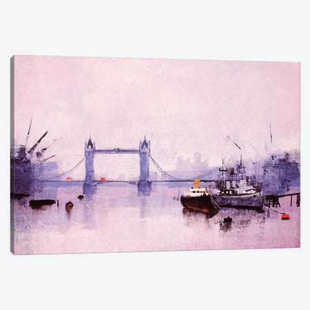 Pool Of London Canvas Print #CRU65} by Colin Ruffell Art Print