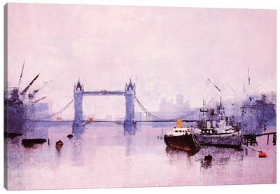 Pool Of London Canvas Art Print - Tower Bridge