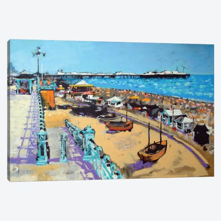 Brighton Beach Canvas Print #CRU6} by Colin Ruffell Canvas Artwork