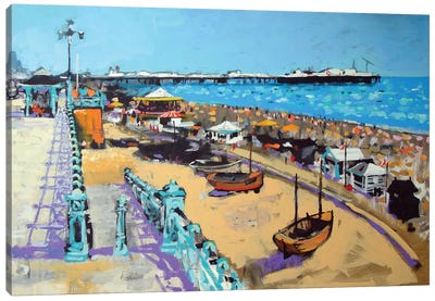 Brighton Beach Canvas Art Print - Colin Ruffell