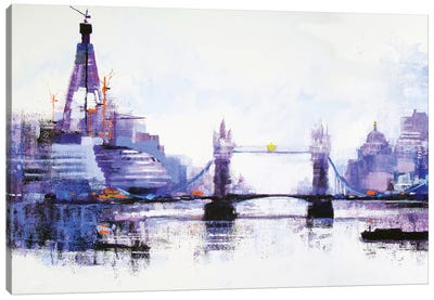 Shard Left Canvas Art Print - Tower Bridge
