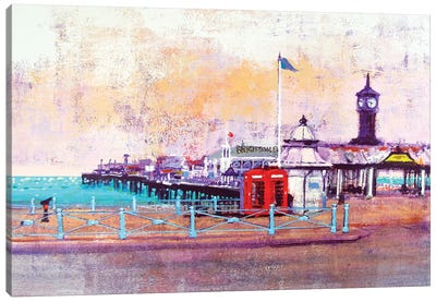 Brighton Phone Boxes Canvas Art Print - Colin Ruffell
