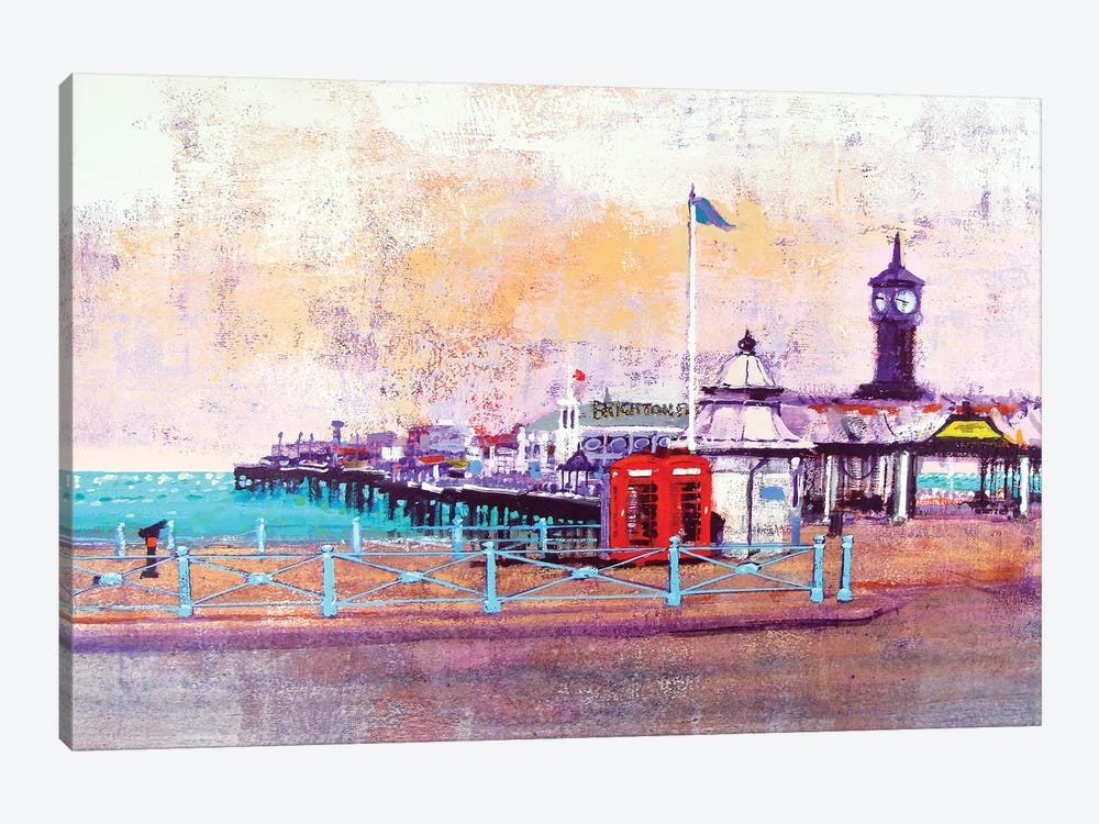 Brighton Phone Boxes by Colin Ruffell 1-piece Art Print