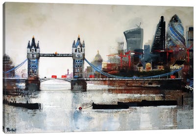Tower Bridge And City Canvas Art Print - Tower Bridge
